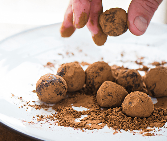 Dark chocolate truffle